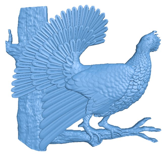 Painting of a grouse T0005924 download free stl files 3d model for CNC wood carving