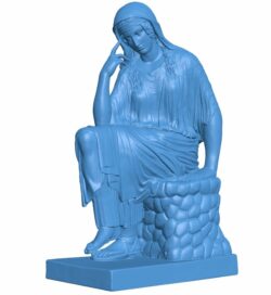 Penelope– Famous statue B009738 file Obj or Stl free download 3D Model for CNC and 3d printer