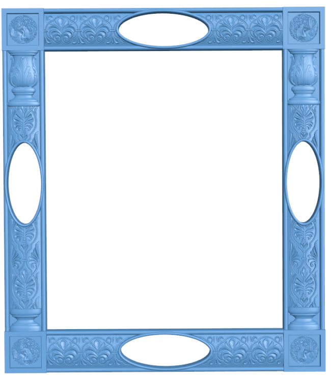 Picture frame or mirror T0005519 download free stl files 3d model for CNC wood carving