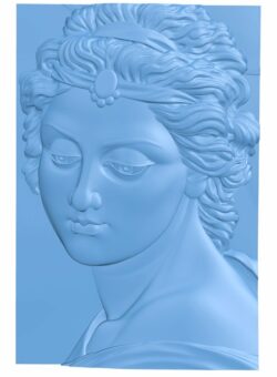 Picture of a lady T0005880 download free stl files 3d model for CNC wood carving