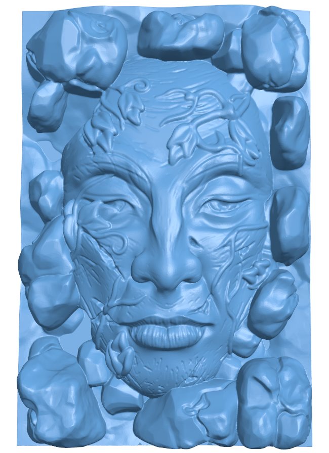 Picture of human face T0005765 download free stl files 3d model for CNC wood carving