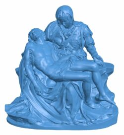Pieta michelangelo – Famous statue B009736 file Obj or Stl free download 3D Model for CNC and 3d printer