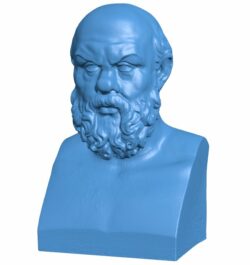 Portrait of Socrates Kore – Famous statue B009730AC file Obj or Stl free download 3D Model for CNC and 3d printer