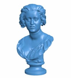 Portrait of costanza bonarelli – Famous statue B009732 file Obj or Stl free download 3D Model for CNC and 3d printer