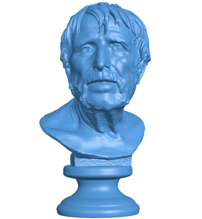 Pseudo Seneca - Famous statue B009754 file Obj or Stl free download 3D Model for CNC and 3d printer
