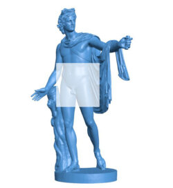 Smk apollo belvedere – Famous statue B009714 file Obj or Stl free download 3D Model for CNC and 3d printer