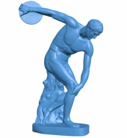 Smk discobolus – Famous statue B009712 file Obj or Stl free download 3D Model for CNC and 3d printer