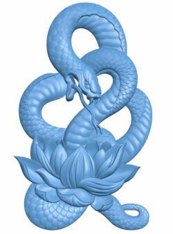 Snake lotus pendant T0005680 download free stl files 3d model for CNC wood carving