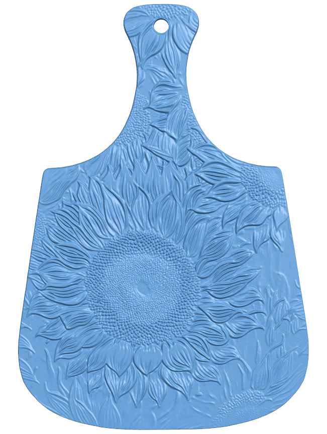 Sunflower cutting board T0005376 download free stl files 3d model for CNC wood carving