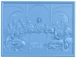 The Last Supper T0005620 download free stl files 3d model for CNC wood carving
