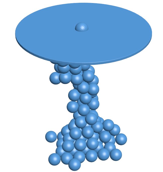 The round table has a base of small balls B009663 file obj free download 3D Model for CNC and 3d printer