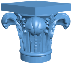 Top of the column T0005442 download free stl files 3d model for CNC wood carving