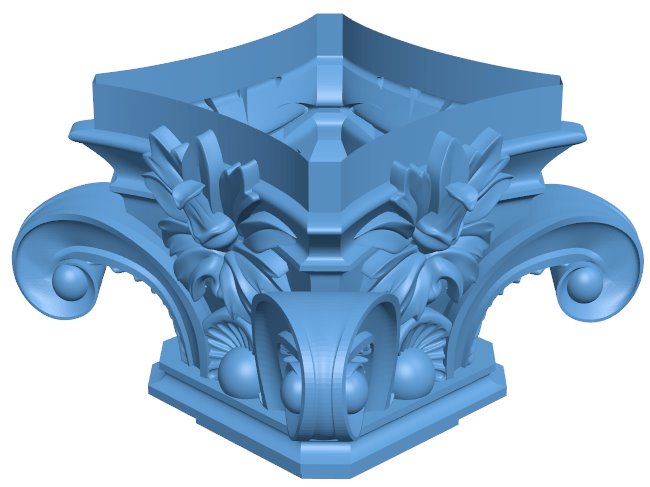 Top of the column T0005683 download free stl files 3d model for CNC wood carving