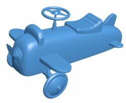 Toy plane B009674 file obj free download 3D Model for CNC and 3d printer