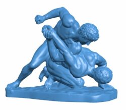 Uffizi wrestlers B009694 file obj free download 3D Model for CNC and 3d printer