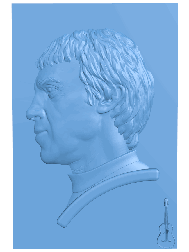 Vladimir Semyonovich Vysotsky T0005538 download free stl files 3d model for CNC wood carving