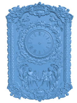 Wall clock pattern T0005418 download free stl files 3d model for CNC wood carving
