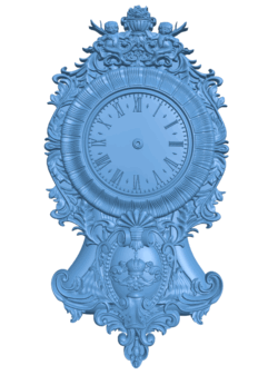 Wall clock pattern T0005420 download free stl files 3d model for CNC wood carving
