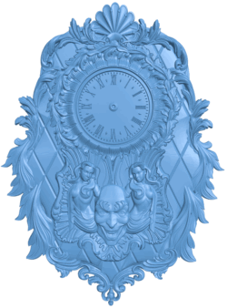 Wall clock pattern T0005453 download free stl files 3d model for CNC wood carving