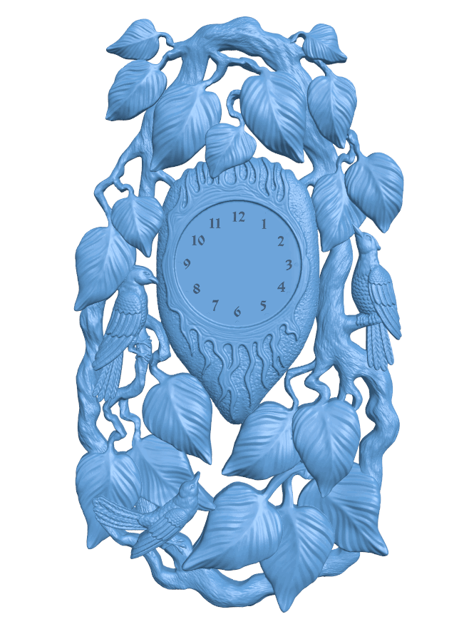 Wall clock pattern T0005456 download free stl files 3d model for CNC wood carving
