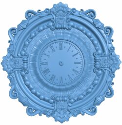 Wall clock pattern T0005658 download free stl files 3d model for CNC wood carving