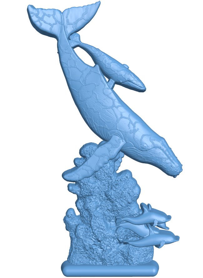 Whales and dolphins T0005699 download free stl files 3d model for CNC wood carving