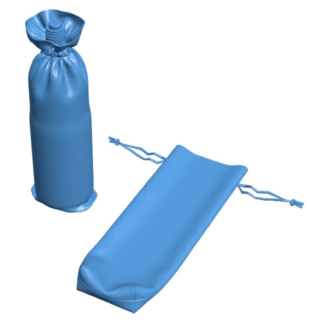 Wine bottle bag B009678 file obj free download 3D Model for CNC and 3d printer