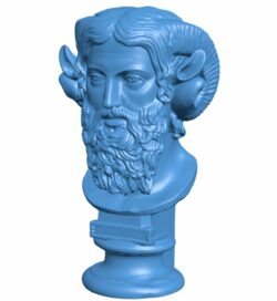 Zeus ammon – Famous statue B009735 file Obj or Stl free download 3D Model for CNC and 3d printer