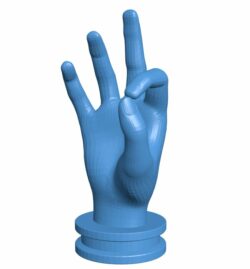 A-Okay Hand B009811 file Obj or Stl free download 3D Model for CNC and 3d printer