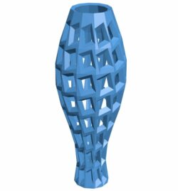 Angled Vase B009810 file Obj or Stl free download 3D Model for CNC and 3d printer