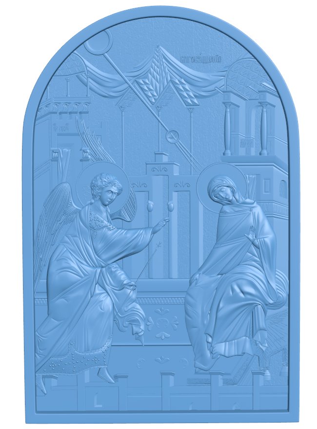 Annunciation of the Virgin T0006141 download free stl files 3d model for CNC wood carving