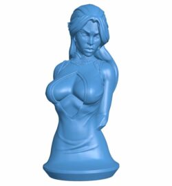 Asian Lady B009897 file Obj or Stl free download 3D Model for CNC and 3d printer