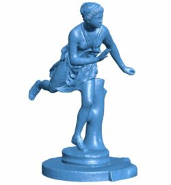 Atalante in Louvre, Paris – Scandle B009889 file Obj or Stl free download 3D Model for CNC and 3d printer