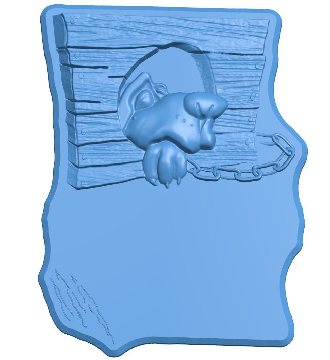 Beware of dogs T0005947 download free stl files 3d model for CNC wood carving