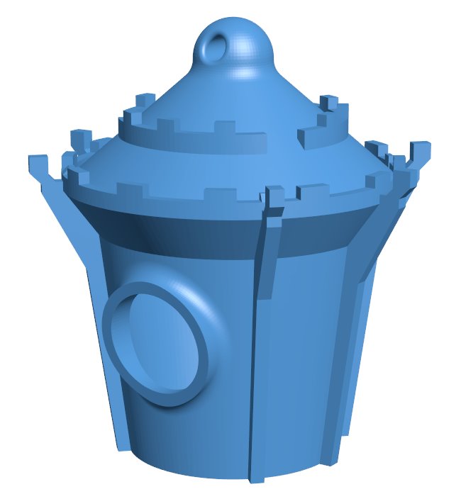 Birdhouse Castle B009911 file Obj or Stl free download 3D Model for CNC and 3d printer