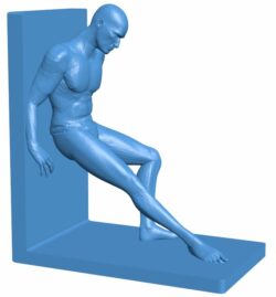 Bookend man B009820 file Obj or Stl free download 3D Model for CNC and 3d printer
