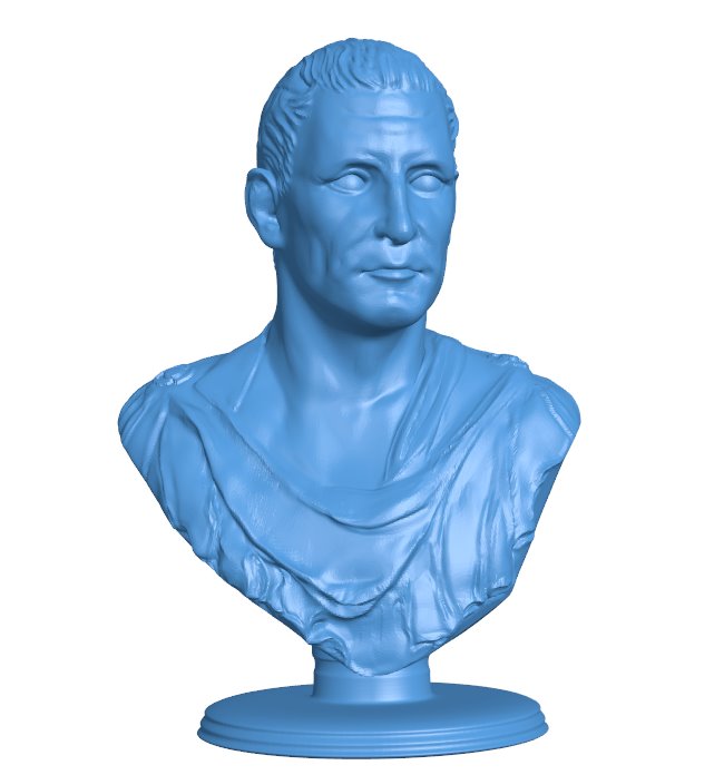 Caesar bust - Scandle B009888 file Obj or Stl free download 3D Model for CNC and 3d printer