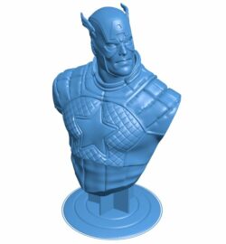 Captain America bust – superman B009895 file Obj or Stl free download 3D Model for CNC and 3d printer