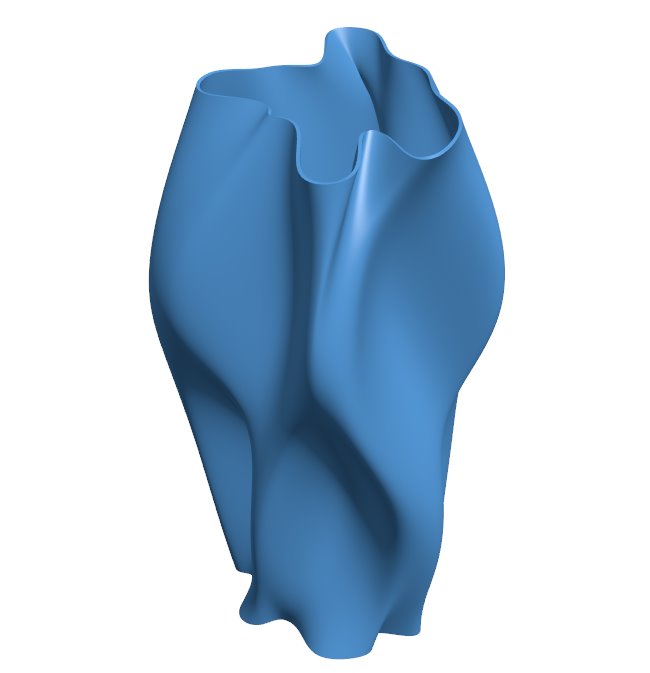 Curvilinear Vase B009871 file Obj or Stl free download 3D Model for CNC and 3d printer
