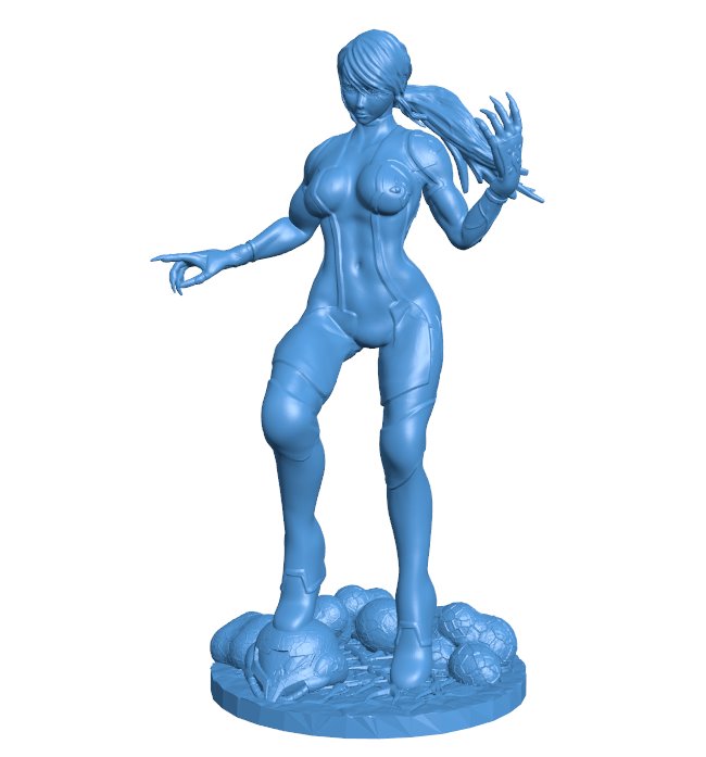 Dark Zero Suit Samus B009760 file Obj or Stl free download 3D Model for CNC and 3d printer