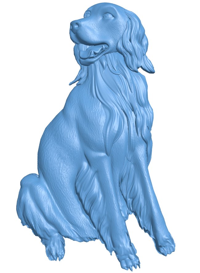 Dog T0006068 download free stl files 3d model for CNC wood carving