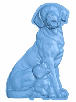 Dogs T0006070 download free stl files 3d model for CNC wood carving