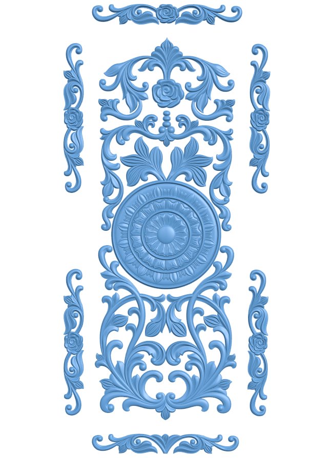 Door frame pattern T0006508 download free stl files 3d model for CNC wood carving