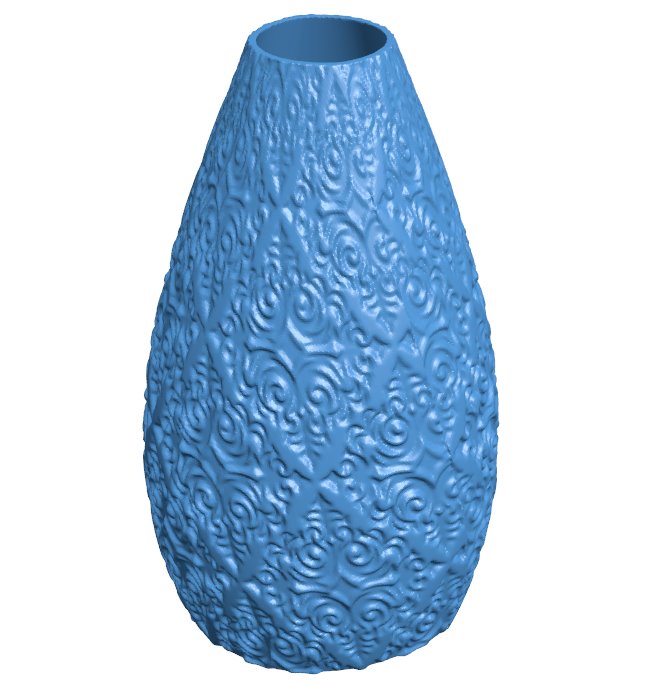 Fleur vase B009864 file Obj or Stl free download 3D Model for CNC and 3d printer
