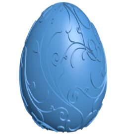 Floral easter egg lamp B009868 file Obj or Stl free download 3D Model for CNC and 3d printer