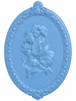 Flower painting T0006026 download free stl files 3d model for CNC wood carving