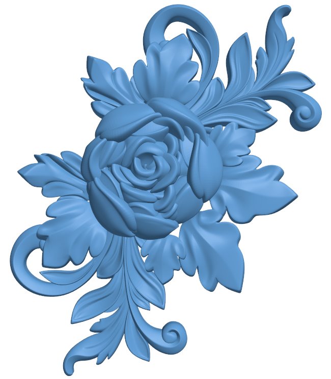 Flower pattern T0006143 download free stl files 3d model for CNC wood carving