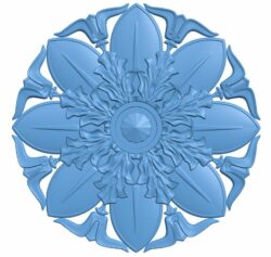Flower pattern T0006309 download free stl files 3d model for CNC wood carving