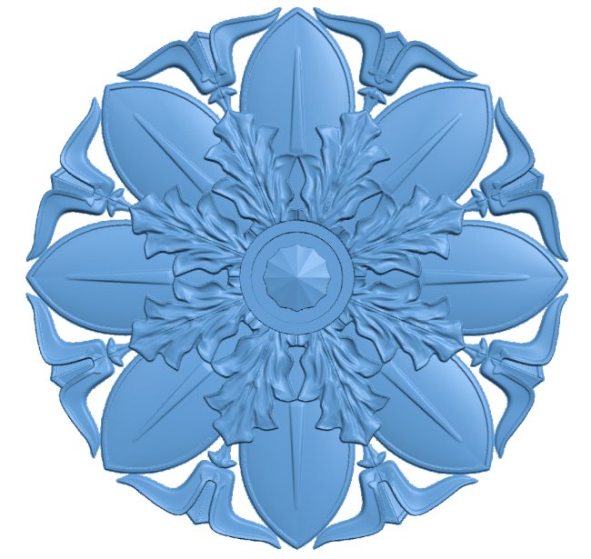 Flower pattern T0006309 download free stl files 3d model for CNC wood carving