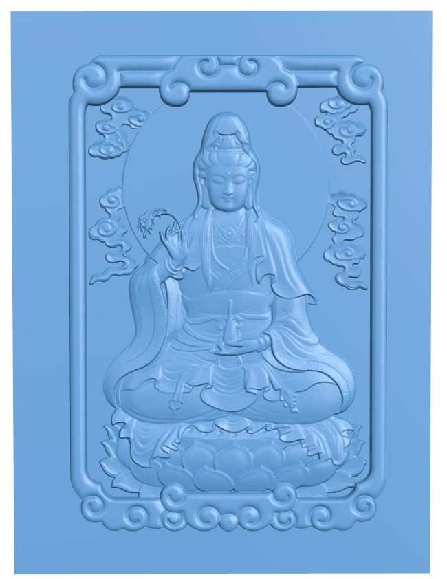 Guanyin T0006469 download free stl files 3d model for CNC wood carving